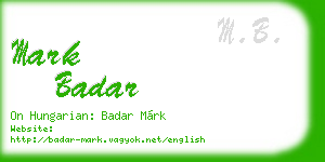 mark badar business card